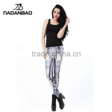 New Arrival Design MECHA CosPlay ROBOT Comic Cartoon Printed Leggins Women Leggings photo-4