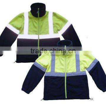 10WK0565 hi vis workwear fleece jacket softshell workwear for men