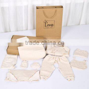 100% Cotton Nine Pieces Sets of Baby Clothing Sets Gift Box for Newborn Around Years
