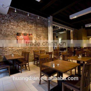 2016 new wooden furniture designs durable restaurant table and chairs set for sale