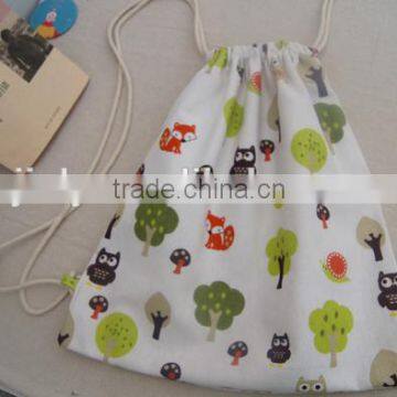 Customized small cotton drawstring bag