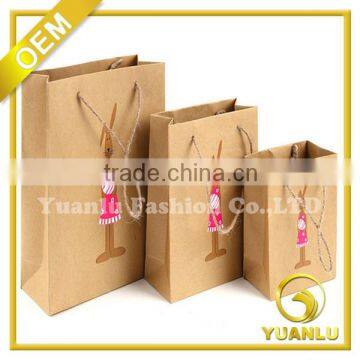 China Manufacturers Customized Kraft Shopping Bag Colour Printing Handbags