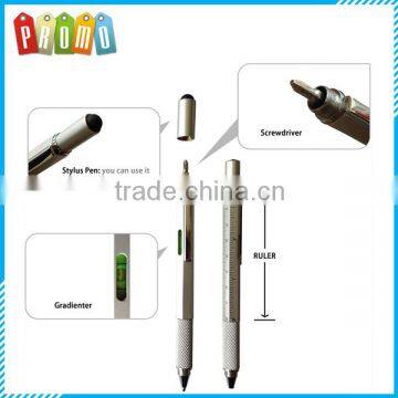 5 in 1wholesale stylus touch pen with level and screwdriver pen