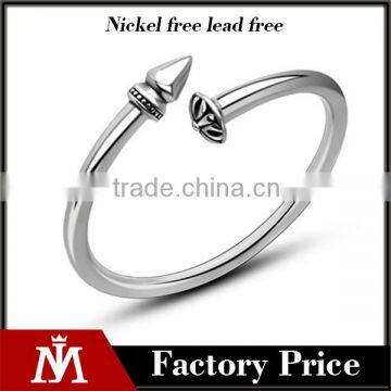 Silver plated Button-shape wire Flexible stainless steel Bangle