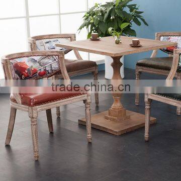 Restaurant furniture chairs solid wood for dining