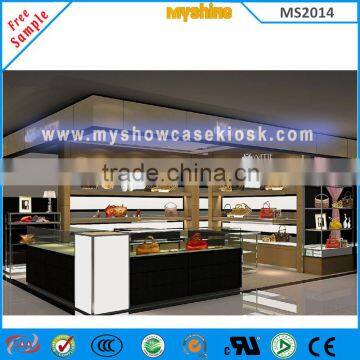 Shopping Mall kiosk for Store Wooden Shoe display cabinet