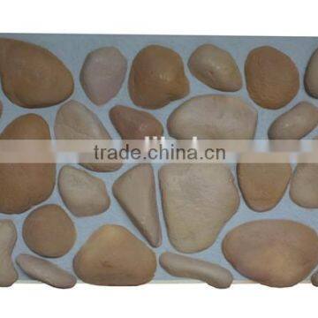 Polyurethane pebble stone panel,faux river stone,pebble,decorative stone for wall,3D foam insulated wall panel