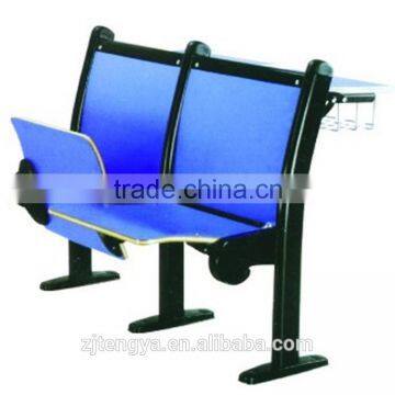 Wooden Yellow Automatic Tilting University Ladder Teaching Chair photo-5