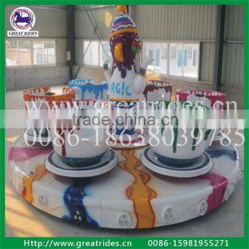 Outdoor kids amusement coffee cups rides