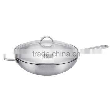 Nonstick cookware Stainless Steel wok with lids