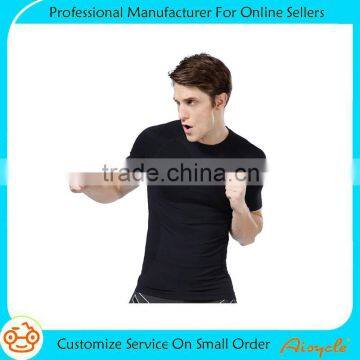 New model cheap custom compression gym shirt for men