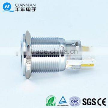 QN19-S1 19MM Ring Led Ip67 On-off 12V Metal Switches