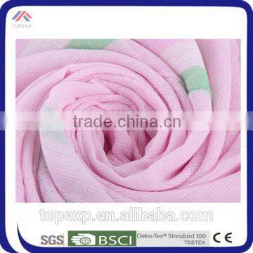 Custom Pink Polyester Satin Scarf Trendy Scarf photo-4