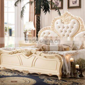 D116 romantic solid wood king size bedroom set