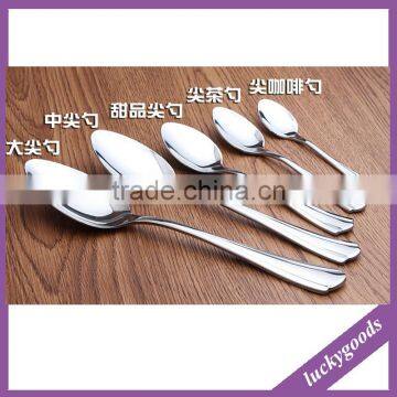 popular selling restaurant hotel dinner stainless steel spoon in different sizes
