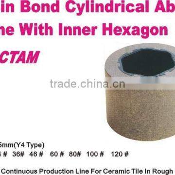 Resin bond cylindrical abrasive stone with inner hexagon-CTAM