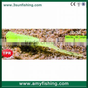 Fly fishing soft lure single tails bait