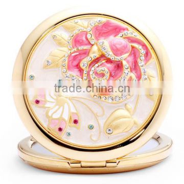 Rose folding Mirror /Make up portable mirror/Pocket Mirror/Valentines Gift