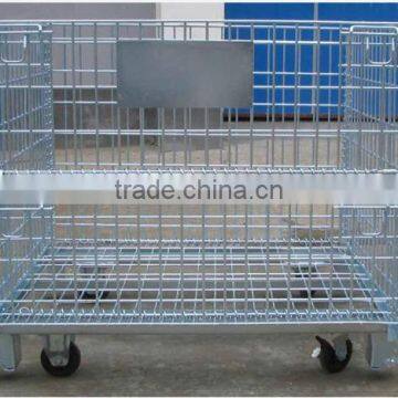 Folding Metal Wire Mesh Storage Cage ,steel Mesh Container photo-2