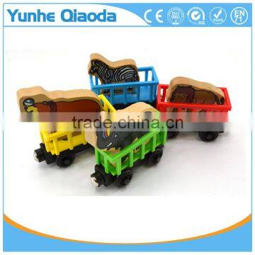 Farm Animal Toys Wooden Trains for Kids photo-2