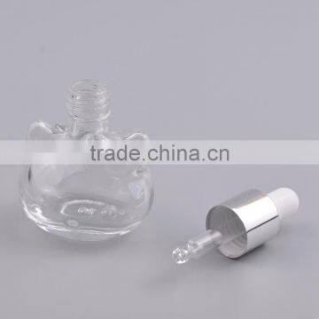 Bear Shaped Empty Glass Bottle With Dropper for Cosmetic Essential Oil photo-2