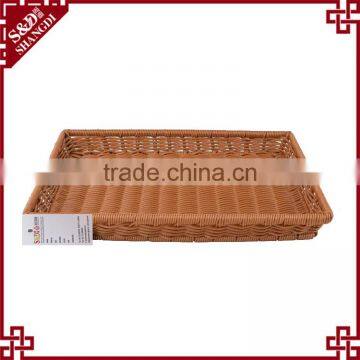 Classic Design Flat Rectangle Bread Fruit Bakery or Supermarket Used Woven Market Baskets photo-4
