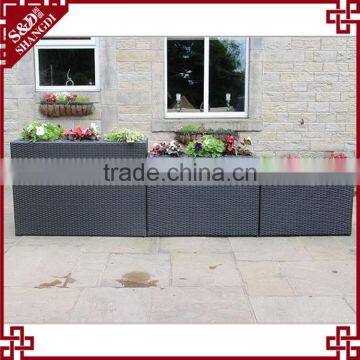 Wholesale Tall Rectangular Shape Outdoor Patio Rattan Planter Boxes photo-2