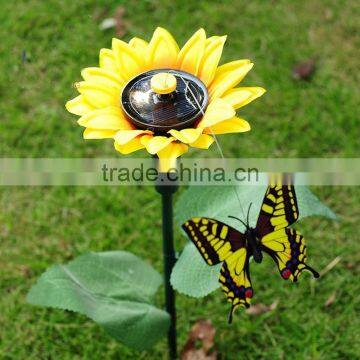 Solar Fluttering Butterfly With Sunflower Flying Butterfly Sunflower Fluttering Butterfly Garden Decoration Solar Butterfly photo-3