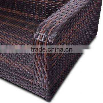 Sailing Outdoor Furniture Waterproof PE Wicker Outdoor Pet Bed - Coffee Bean Brown photo-6