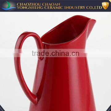 New Design Red Bathroom Use Water Pitcher Ceramic photo-2