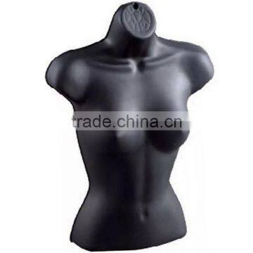 Fashion plastic hanging display torso female mannequin