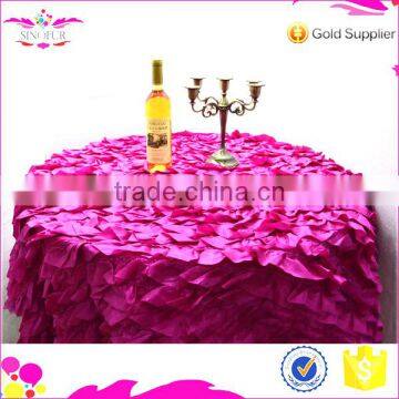 wholesale Qingdao Sinofur rosette satin table cloth