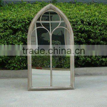 Wrought iron Rusty style frame garden mirrors outdoor using