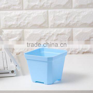 Thicken Colorful Square Plastic Plant Pot for Decoration of Home Office Desk Garden Flower Shop photo-3