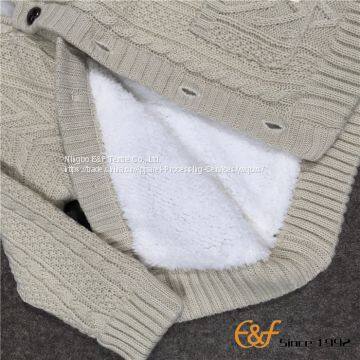 Boy Hoodie Cardigan Sweater With Lining and Pockets photo-5