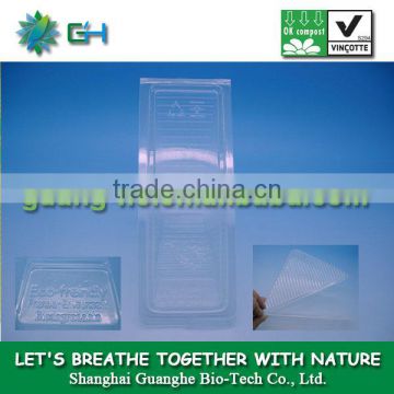 Eco-friendly material disposable biodegradable PLA clear plastic cake box packaging