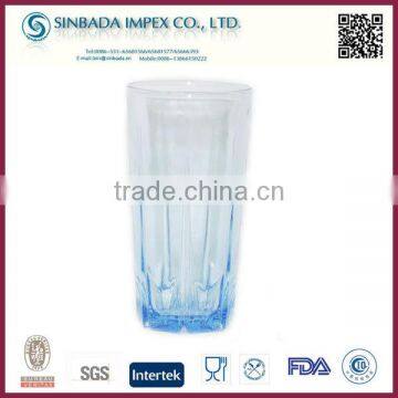 2015 new products cheap round drinking glass tumbler/aqua blue glass tumbler