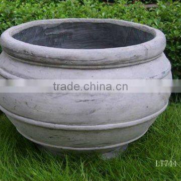 Stone flower pot with fiberclay material