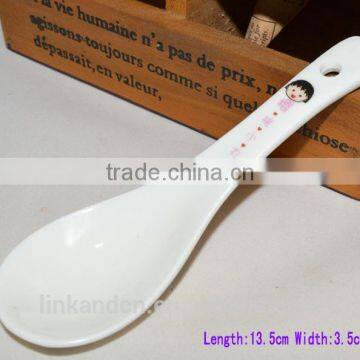 2015 Haonai Antique cartoon design ceramic spoon