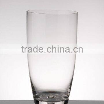 clear glass vases,wholesale clear glass vase with bubble base,clear glassware in high quality