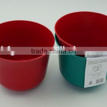 Anhui wholesale biodegradable and eco round bamboo fiber plant flower pot