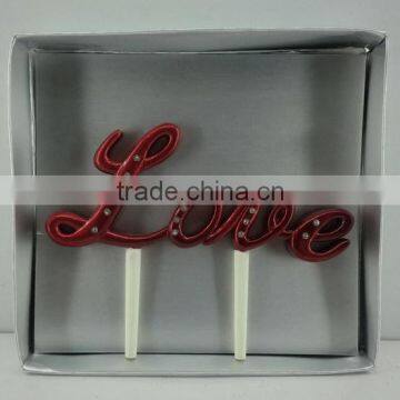 resin love wedding cake topper