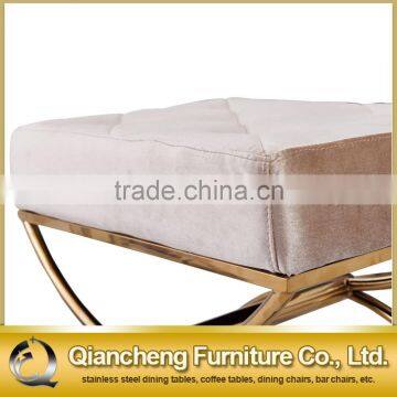 White Velvet Leisure Chair With Bent Rose Golden Stainless Steel Base photo-2