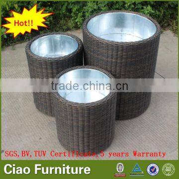 Outdoor Plant Rattan Flower Pot Garden Furniture Flower Planter photo-5