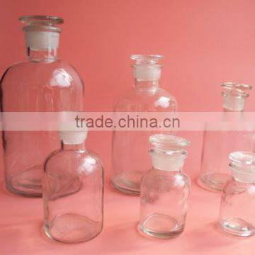 Wide Mouth Laborating Glass Reagent Bottle With Stopper Lid photo-2