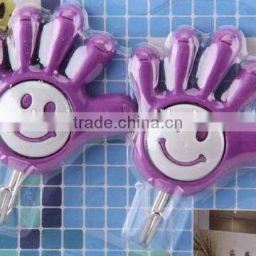 2PC Plam Shaped Hook With Smiling Face/ Plastic Hook photo-2