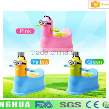 Minions Shape Baby Potty Chair Eco-friendly Feature With Portable