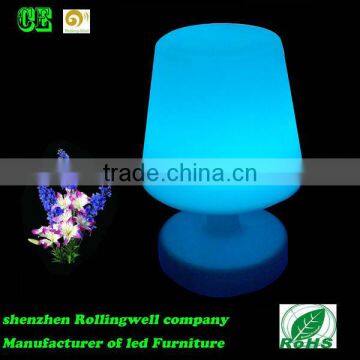 wedding favor polyethylene small cordless rechargeable led table lamps