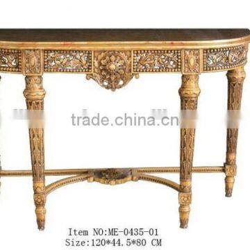 Marble top European style console table for living room ME-0435-01