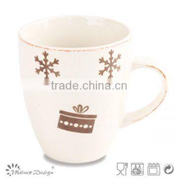 Snowflake Red Ceramic Christmas Mug